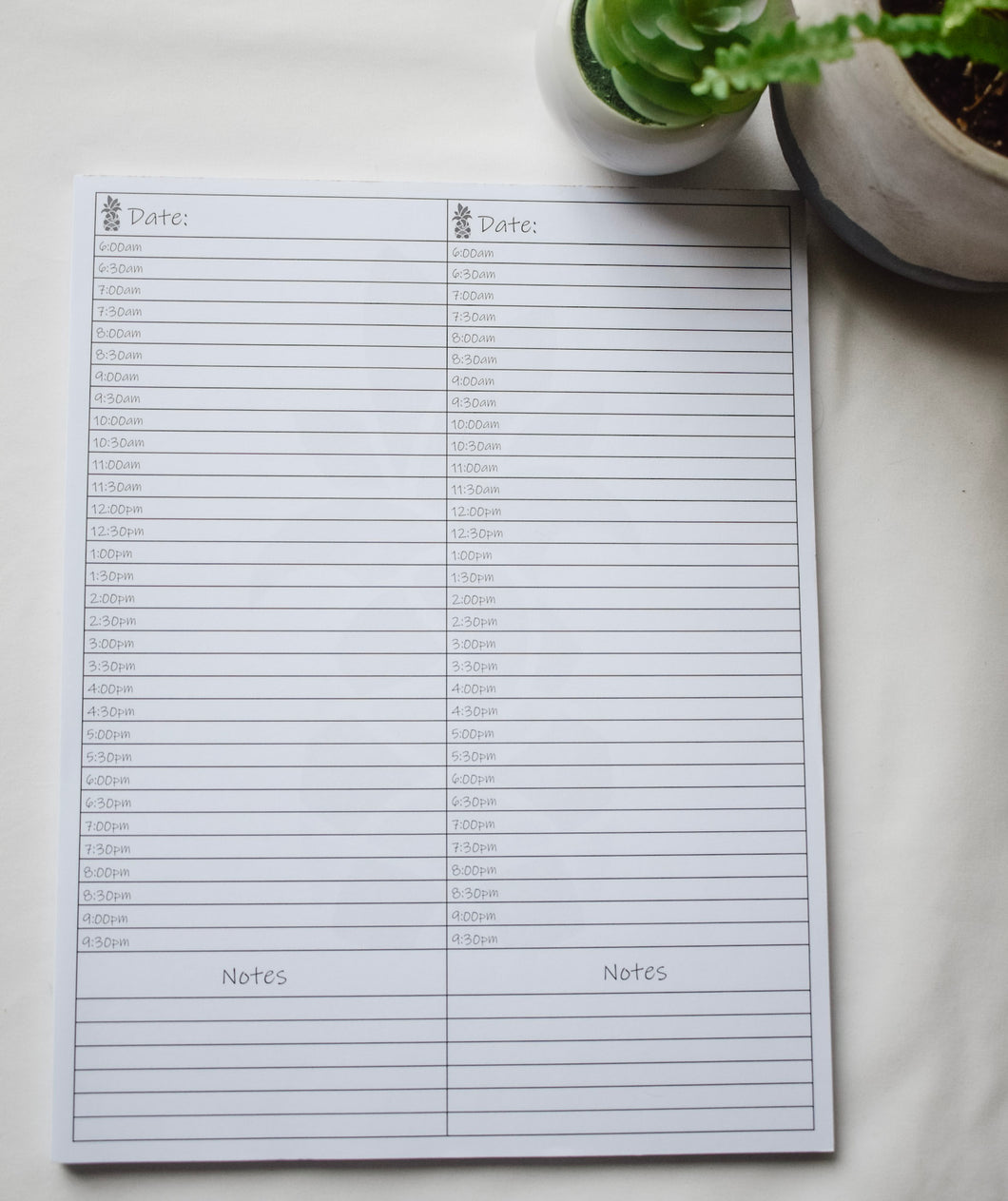 Daily Desk Top Planner